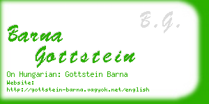 barna gottstein business card